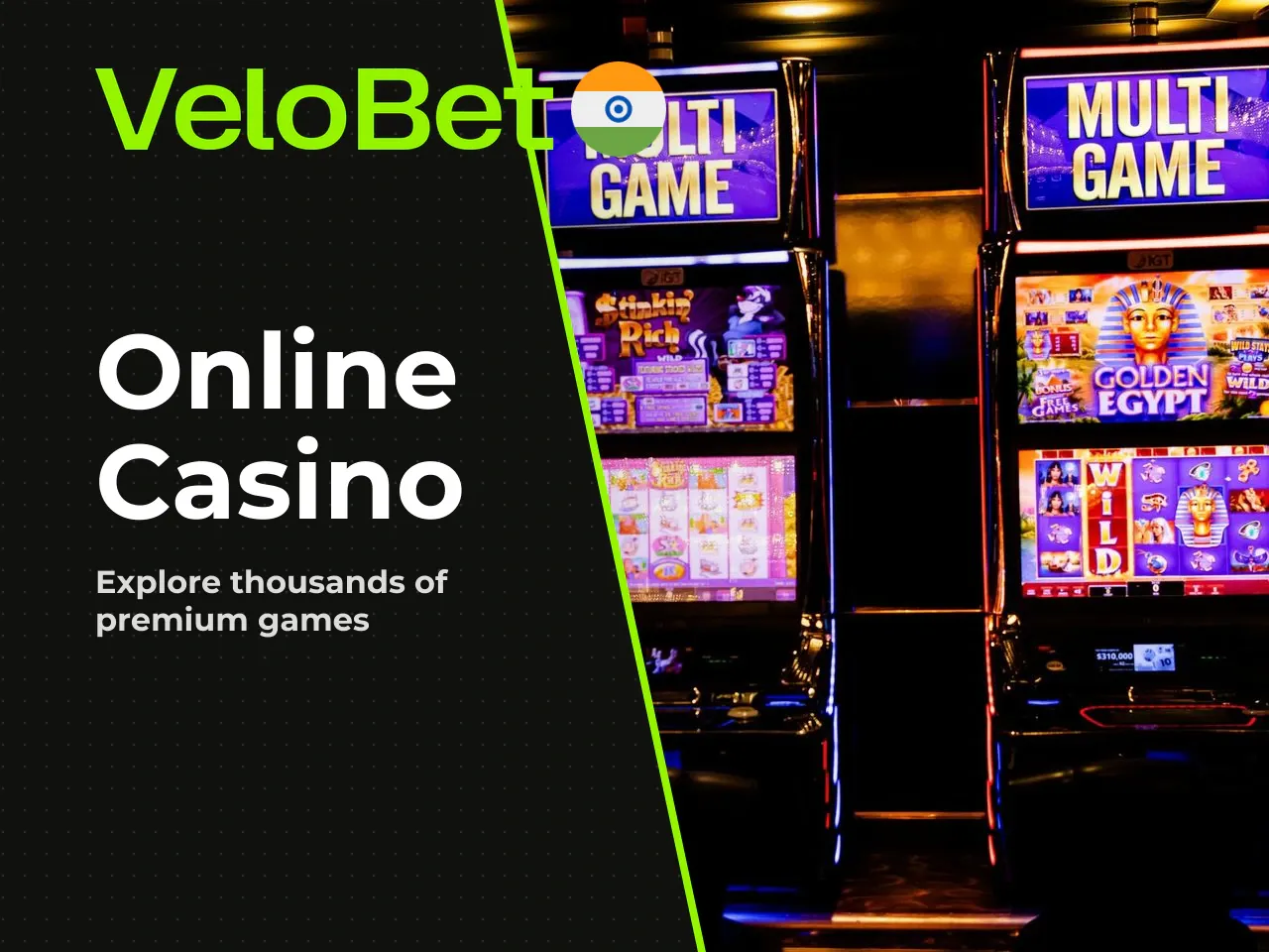 Casino Section and Live Casino. The