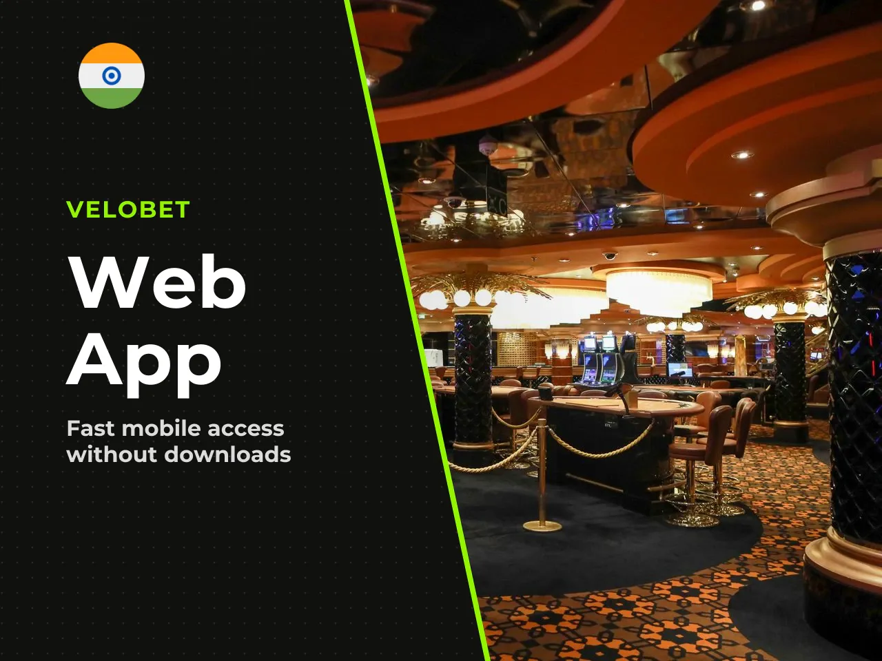 Velobet web app and a home-screen