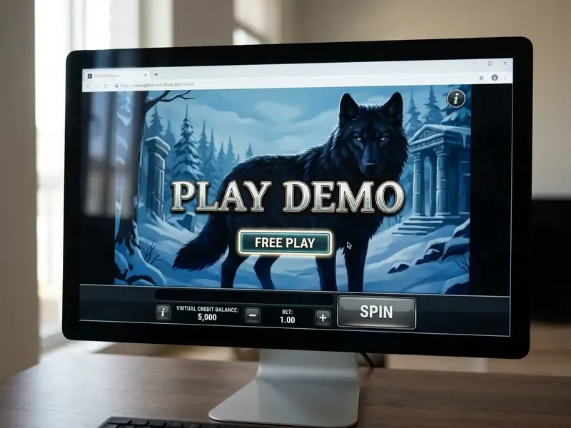 black wolf demo launch screen interface